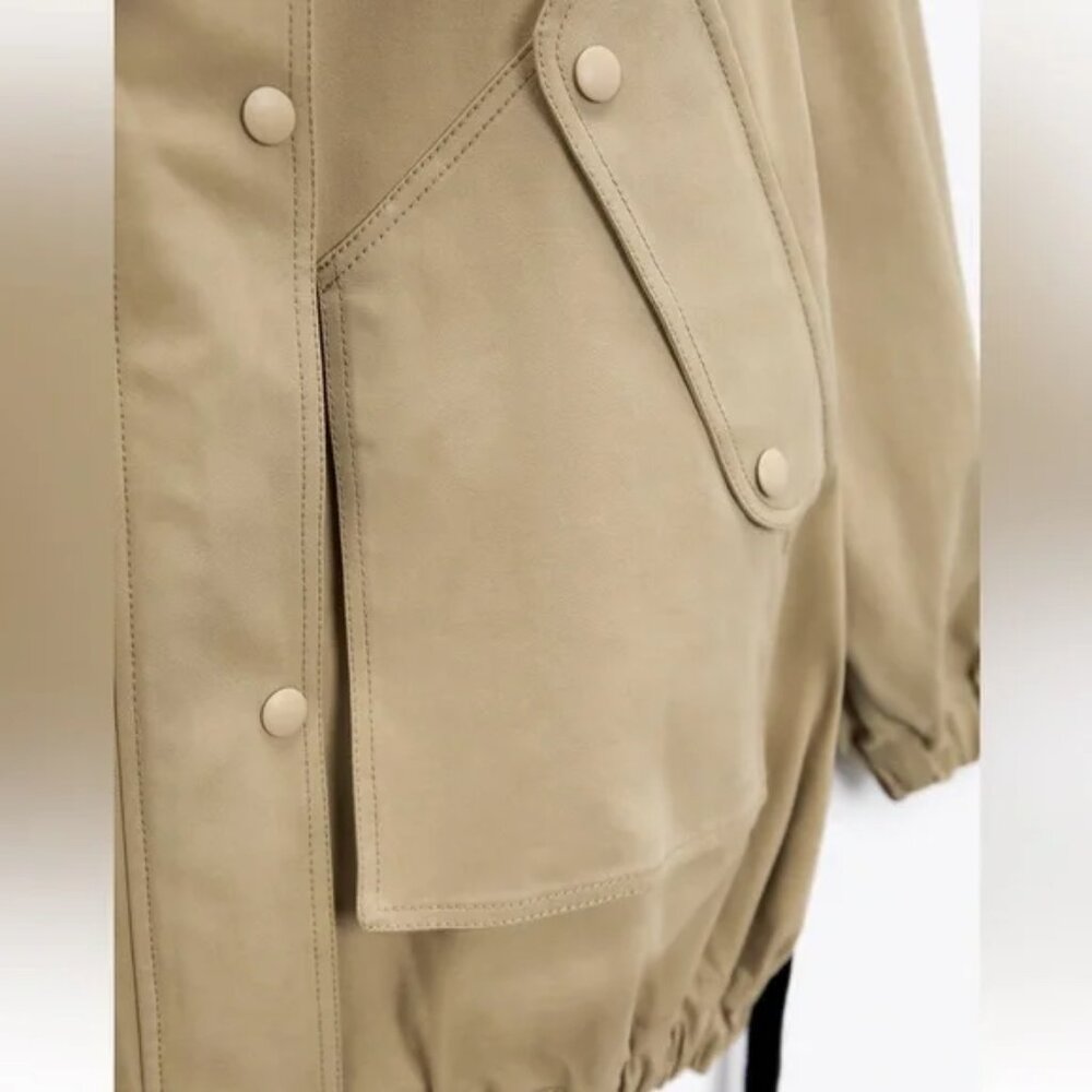 ZARA OVERSIZED COTTON PARKA 2205|303 SIZE S NEW WITH TAGS - Picture 9 of 12